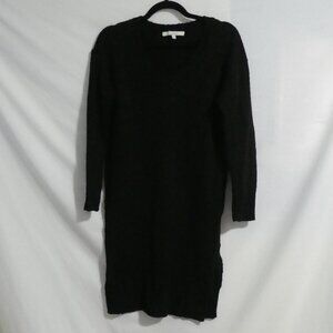 DREAMERS | s-m small to medium | Black Long Sleeve V-Neck Sweater Dress